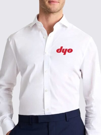 Baskılı Beyaz Gömlek