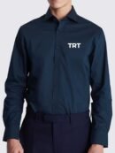 Baskılı Lacivert Gömlek