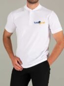 Baskılı Beyaz Polo Yaka Tişört