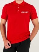 Baskılı Kırmızı Polo Yaka Tişört